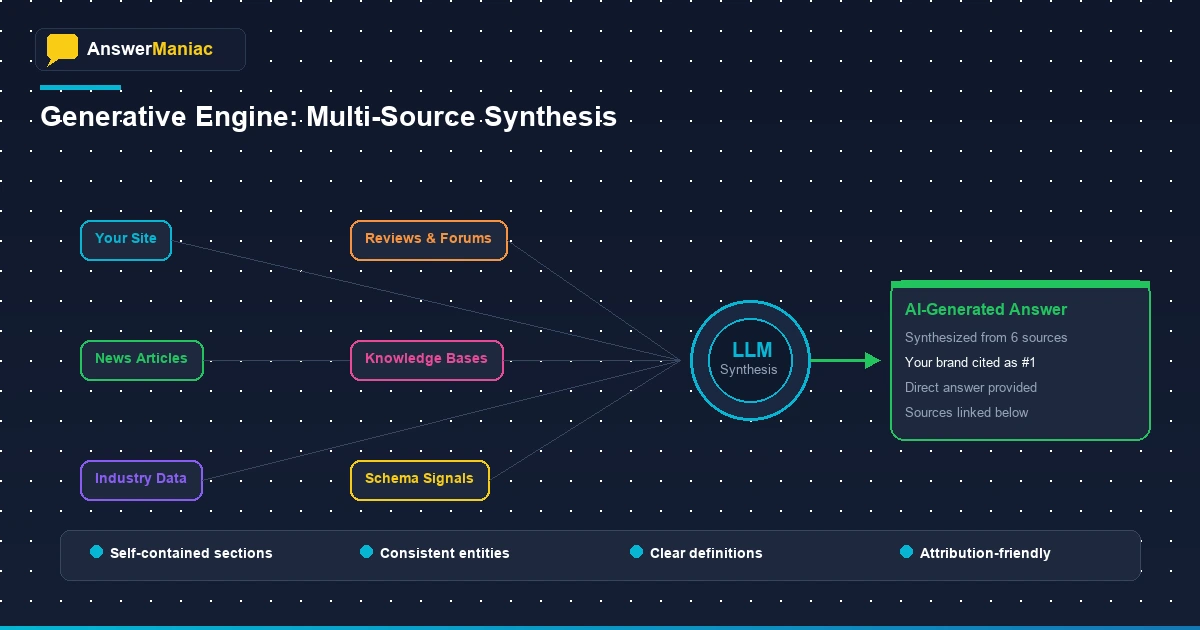 Content sources feeding an AI system