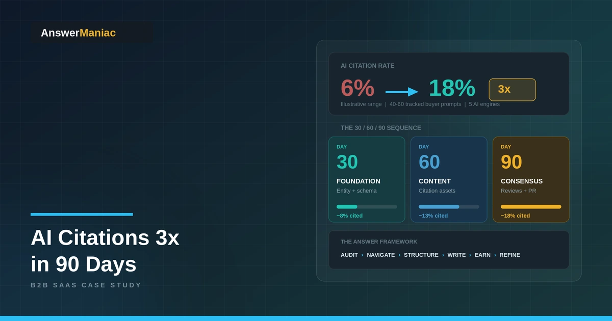 How We Increased a B2B SaaS Company's AI Citations 3x in 90 Days