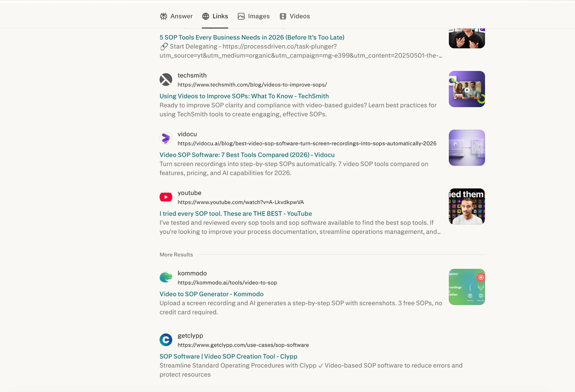 Claude · Links — video sop software